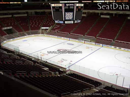 Seat view from section 201 at PNC Arena, home of the Carolina Hurricanes