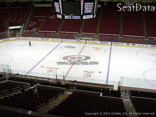 Seat view from section 203 at PNC Arena, home of the Carolina Hurricanes