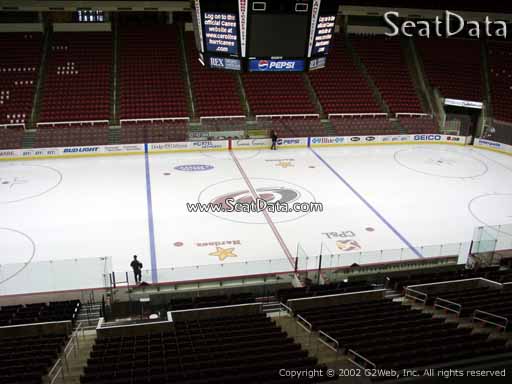 Seat view from section 205 at PNC Arena, home of the Carolina Hurricanes