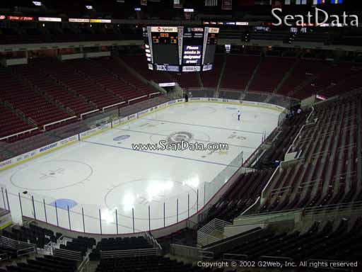 Seat view from section 209 at PNC Arena, home of the Carolina Hurricanes