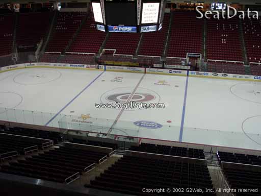 Seat view from section 219 at PNC Arena, home of the Carolina Hurricanes