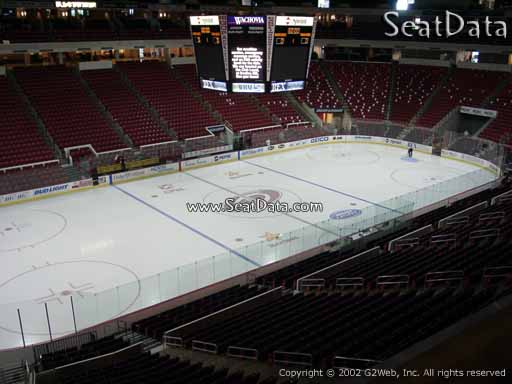 Seat view from section 223 at PNC Arena, home of the Carolina Hurricanes