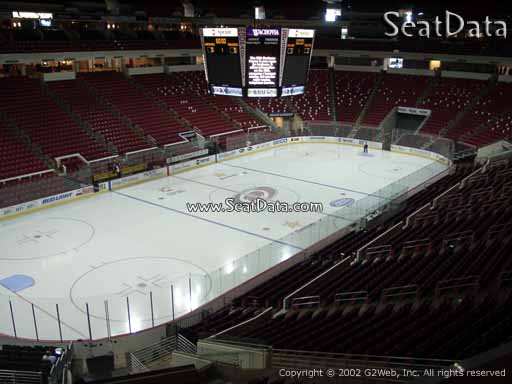 Seat view from section 224 at PNC Arena, home of the Carolina Hurricanes