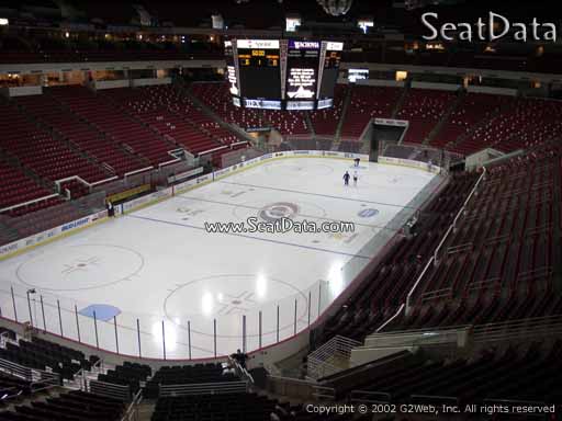Seat view from section 225 at PNC Arena, home of the Carolina Hurricanes