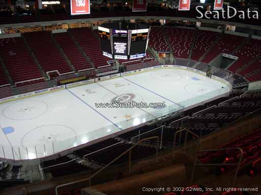Seat view from section 326 at PNC Arena, home of the Carolina Hurricanes