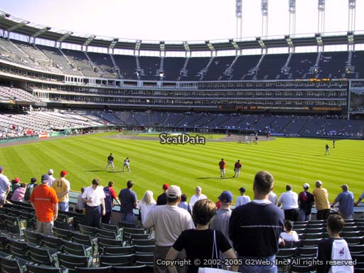 Seat view from section 107 at Progressive Field, home of the Cleveland Indians