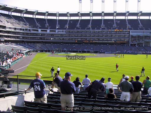 Seat view from section 113 at Progressive Field, home of the Cleveland Indians