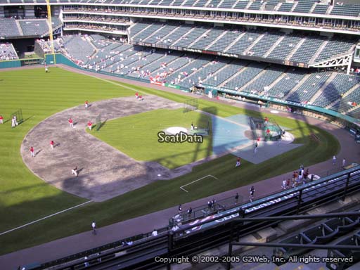 Seat view from section 468 at Progressive Field, home of the Cleveland Indians