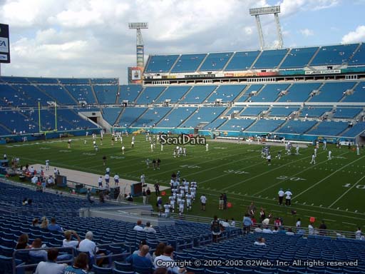 Seat view from section 105 at TIAA Bank Field, home of the Jacksonville Jaguars