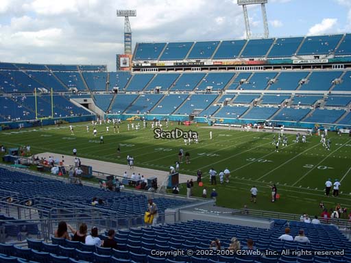 Seat view from section 106 at TIAA Bank Field, home of the Jacksonville Jaguars