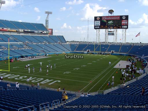 Seat view from section 119 at TIAA Bank Field, home of the Jacksonville Jaguars