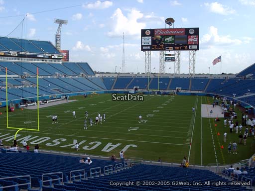 Seat view from section 121 at TIAA Bank Field, home of the Jacksonville Jaguars