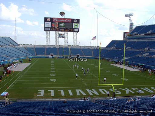 Seat view from section 124 at TIAA Bank Field, home of the Jacksonville Jaguars