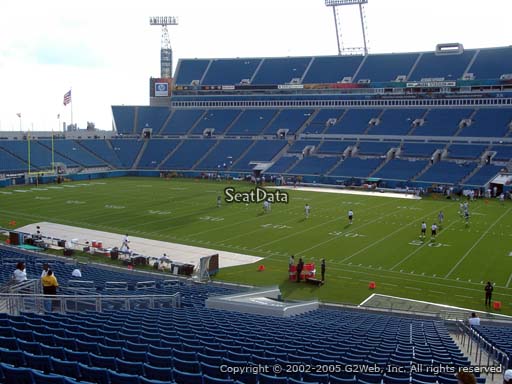 Seat view from section 133 at TIAA Bank Field, home of the Jacksonville Jaguars
