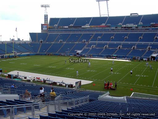 Seat view from section 134 at TIAA Bank Field, home of the Jacksonville Jaguars