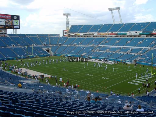 Seat view from section 203 at TIAA Bank Field, home of the Jacksonville Jaguars