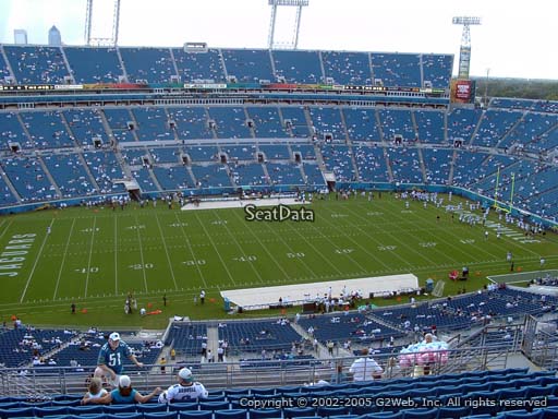 Seat view from section 438 at TIAA Bank Field, home of the Jacksonville Jaguars