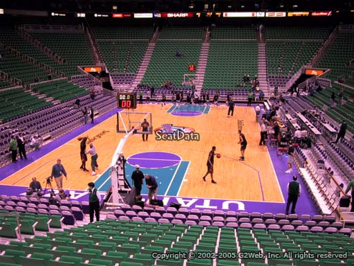 View from Section 1 at Vivint Smart Home Arena, home of the Utah Jazz