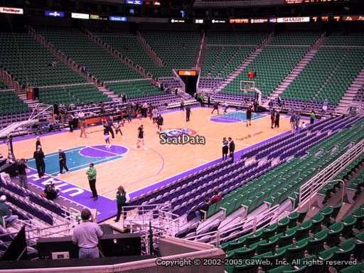 View from section 10 at Vivint Smart Home Arena, home of the Utah Jazz