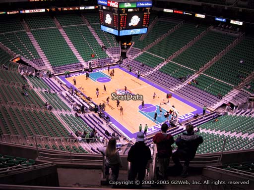 View from section 126 at Vivint Smart Home Arena, home of the Utah Jazz.