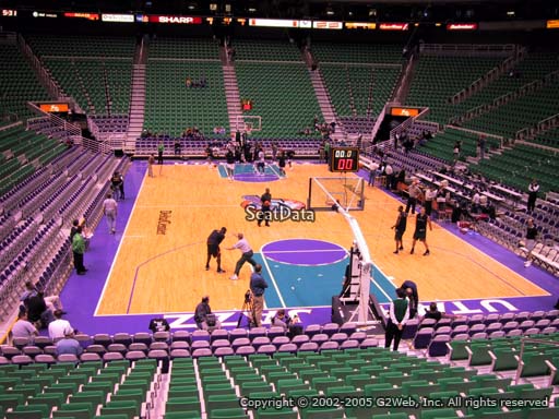 View from Section 2 at Vivint Smart Home Arena, home of the Utah Jazz