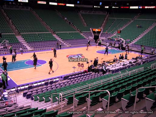 View from section 20 at Vivint Smart Home Arena, home of the Utah Jazz.