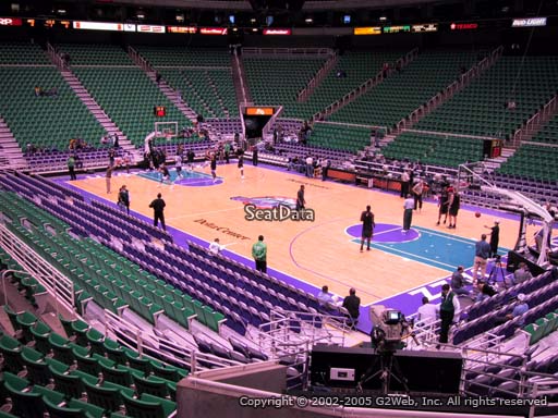View from Section 4 at Vivint Smart Home Arena, home of the Utah Jazz