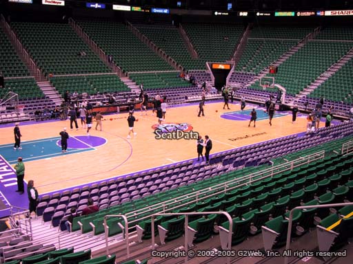 View from section 9 at Vivint Smart Home Arena, home of the Utah Jazz