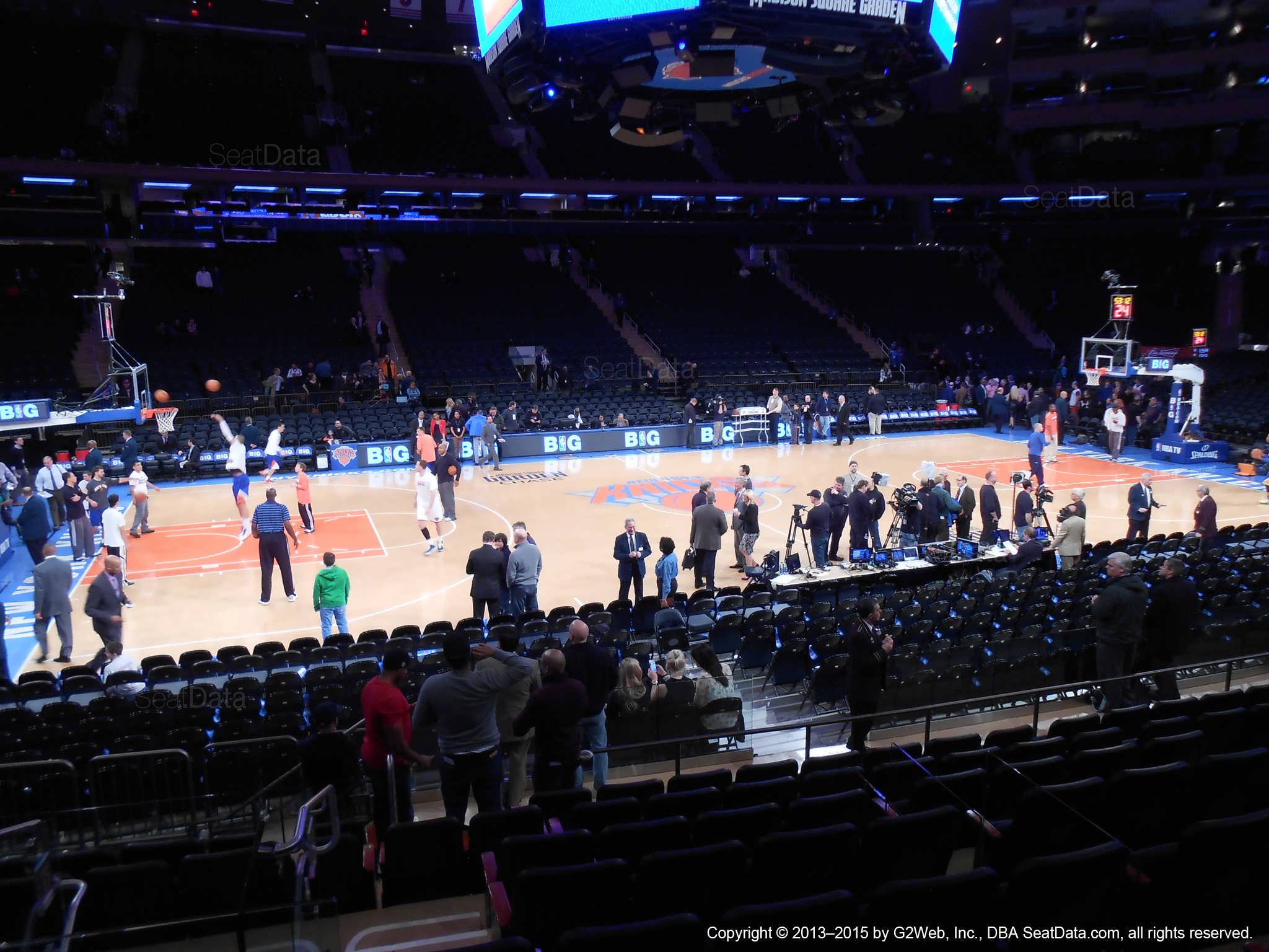 Seat view from section 116 at Madison Square Garden, home of the New York Knicks.