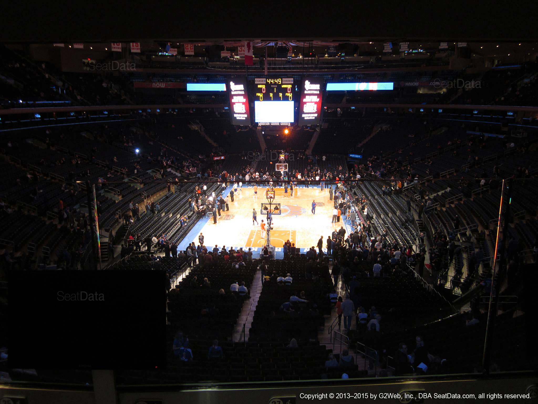Seat view from section 204 at Madison Square Garden, home of the New York Knicks.