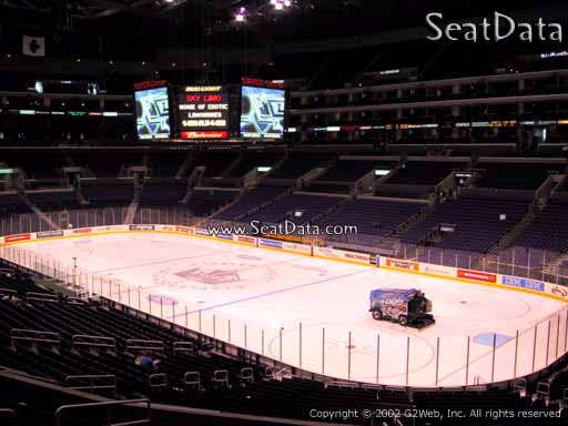 Seat view from Premier Section 10 at the Staples Center, home of the Los Angeles Kings