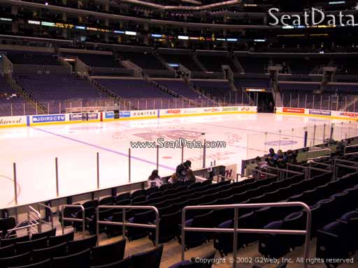 Seat view from section 103 at the Staples Center, home of the Los Angeles Kings