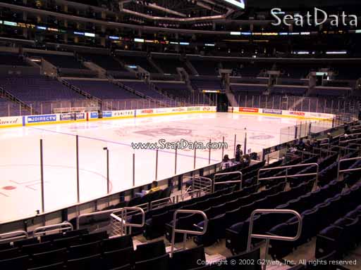 Seat view from section 104 at the Staples Center, home of the Los Angeles Kings