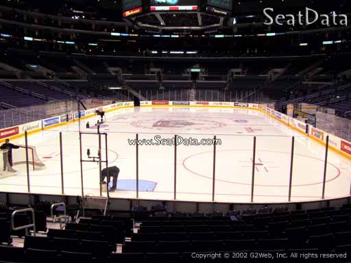 Seat view from section 106 at the Staples Center, home of the Los Angeles Kings