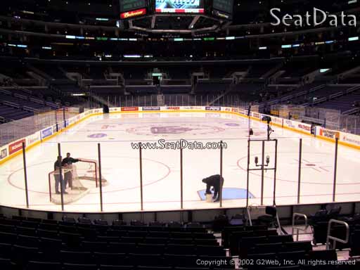 Seat view from section 107 at the Staples Center, home of the Los Angeles Kings