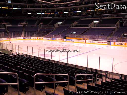 Seat view from section 109 at the Staples Center, home of the Los Angeles Kings
