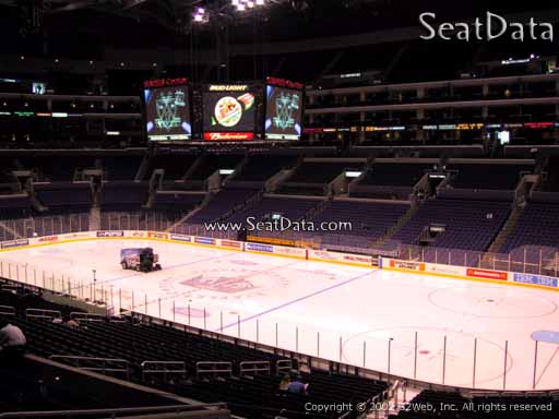 Seat view from Premier Section 11 at the Staples Center, home of the Los Angeles Kings