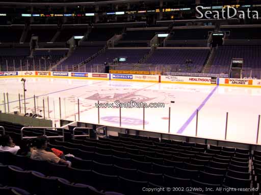 Seat view from section 110 at the Staples Center, home of the Los Angeles Kings