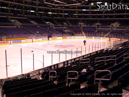 Seat view from section 114 at the Staples Center, home of the Los Angeles Kings
