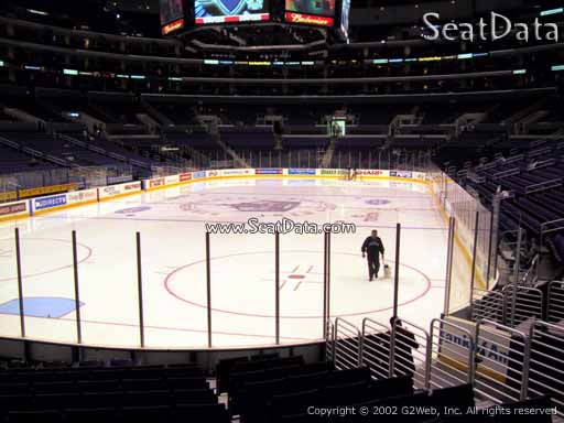 Seat view from section 115 at the Staples Center, home of the Los Angeles Kings
