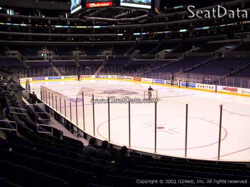 Seat view from section 117 at the Staples Center, home of the Los Angeles Kings