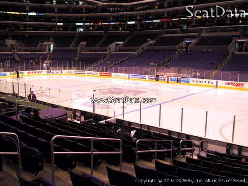 Seat view from section 118 at the Staples Center, home of the Los Angeles Kings
