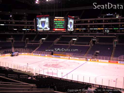 Seat view from Premier Section 12 at the Staples Center, home of the Los Angeles Kings