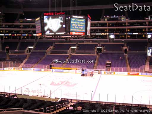 Seat view from Premier Section 13 at the Staples Center, home of the Los Angeles Kings