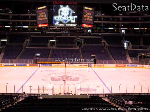 Seat view from Premier Section 14 at the Staples Center, home of the Los Angeles Kings