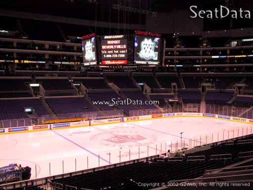 Seat view from Premier Section 16 at the Staples Center, home of the Los Angeles Kings