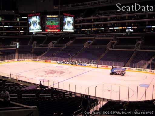 Seat view from Premier Section 2 at the Staples Center, home of the Los Angeles Kings