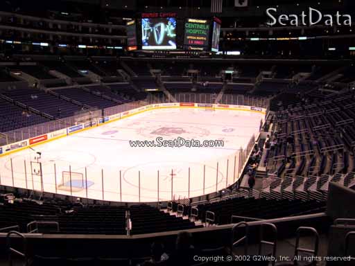 Seat view from section 206 at the Staples Center, home of the Los Angeles Kings