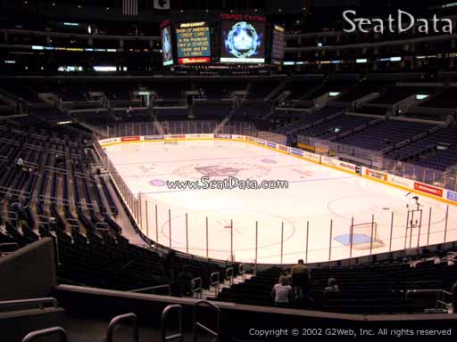 Seat view from section 209 at the Staples Center, home of the Los Angeles Kings