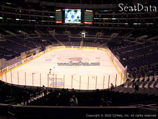 Seat view from section 216 at the Staples Center, home of the Los Angeles Kings